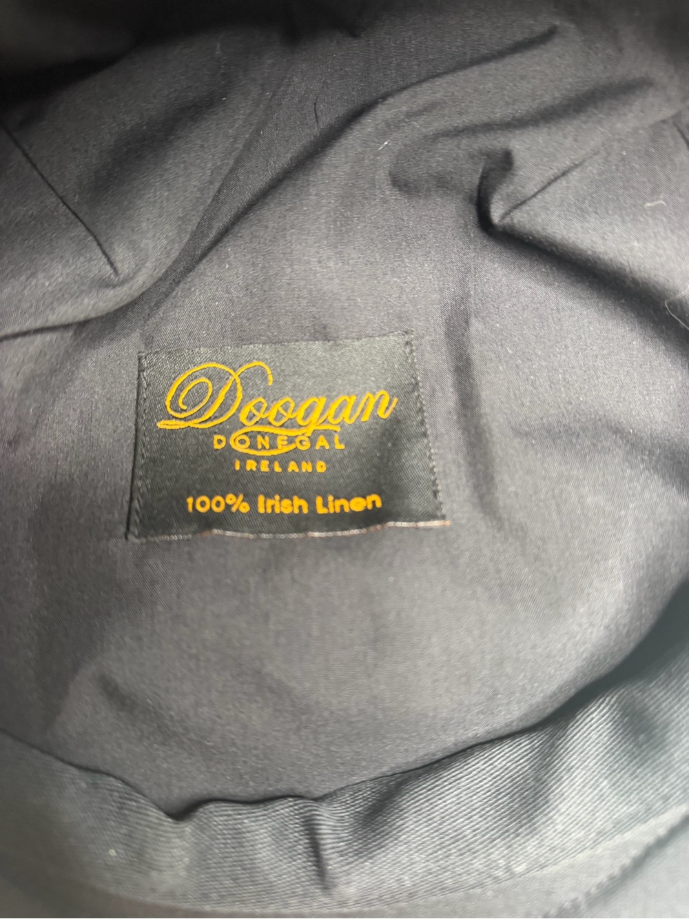 Doogan Donegal Ireland Black Irish Linen Flat Cap